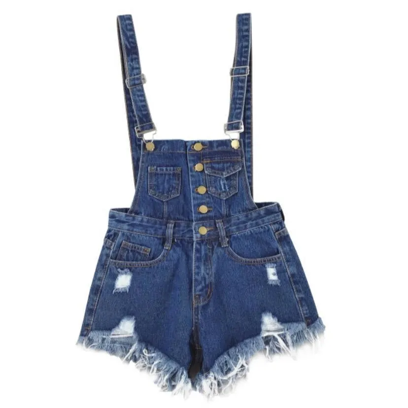 Acid Wash Denim Overalls