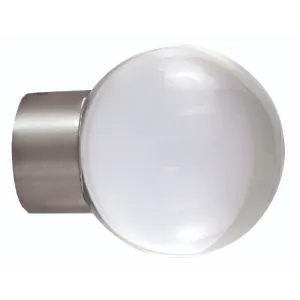 Acrylic Ball Finial-satin Nickel