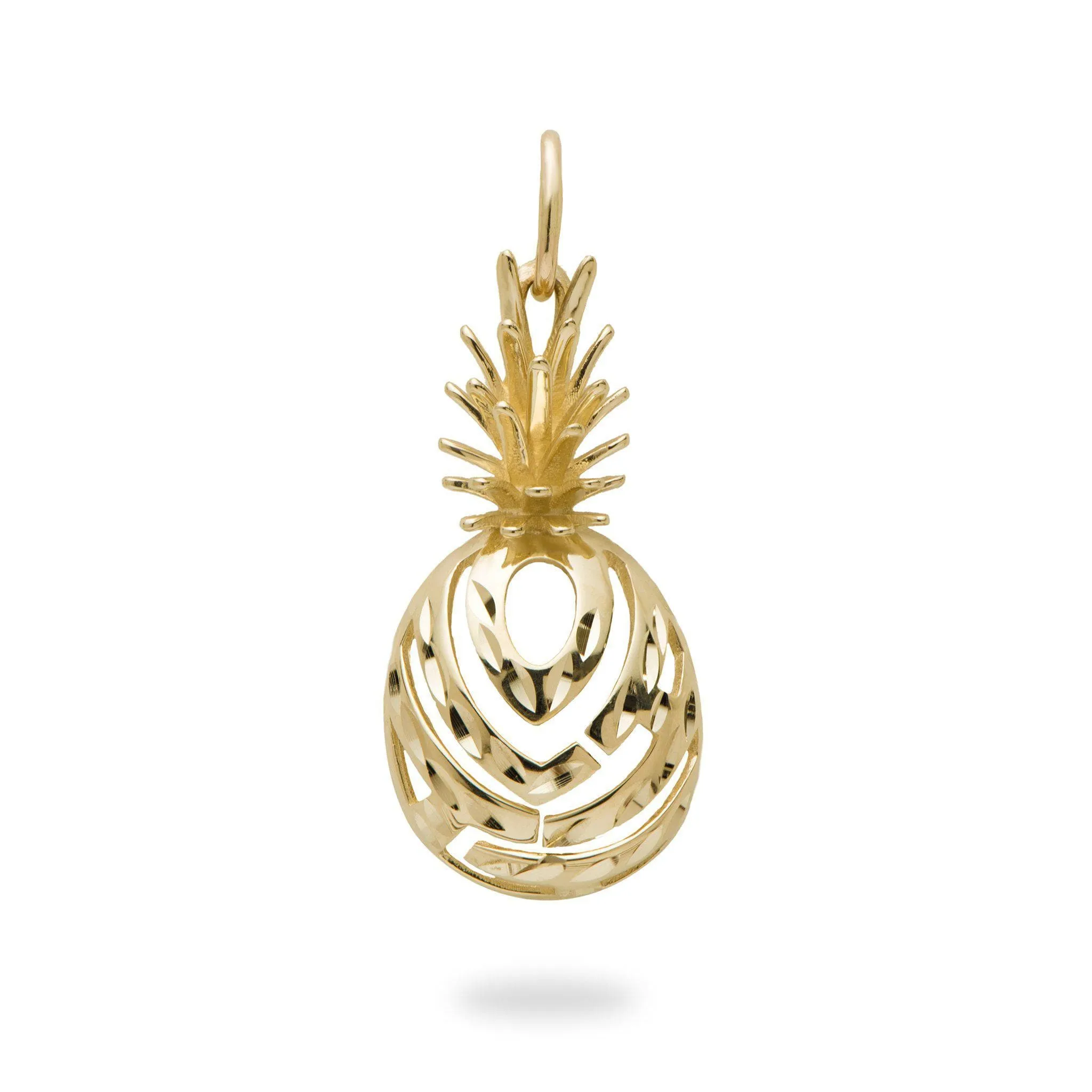 Aloha Pineapple Pendant in Gold