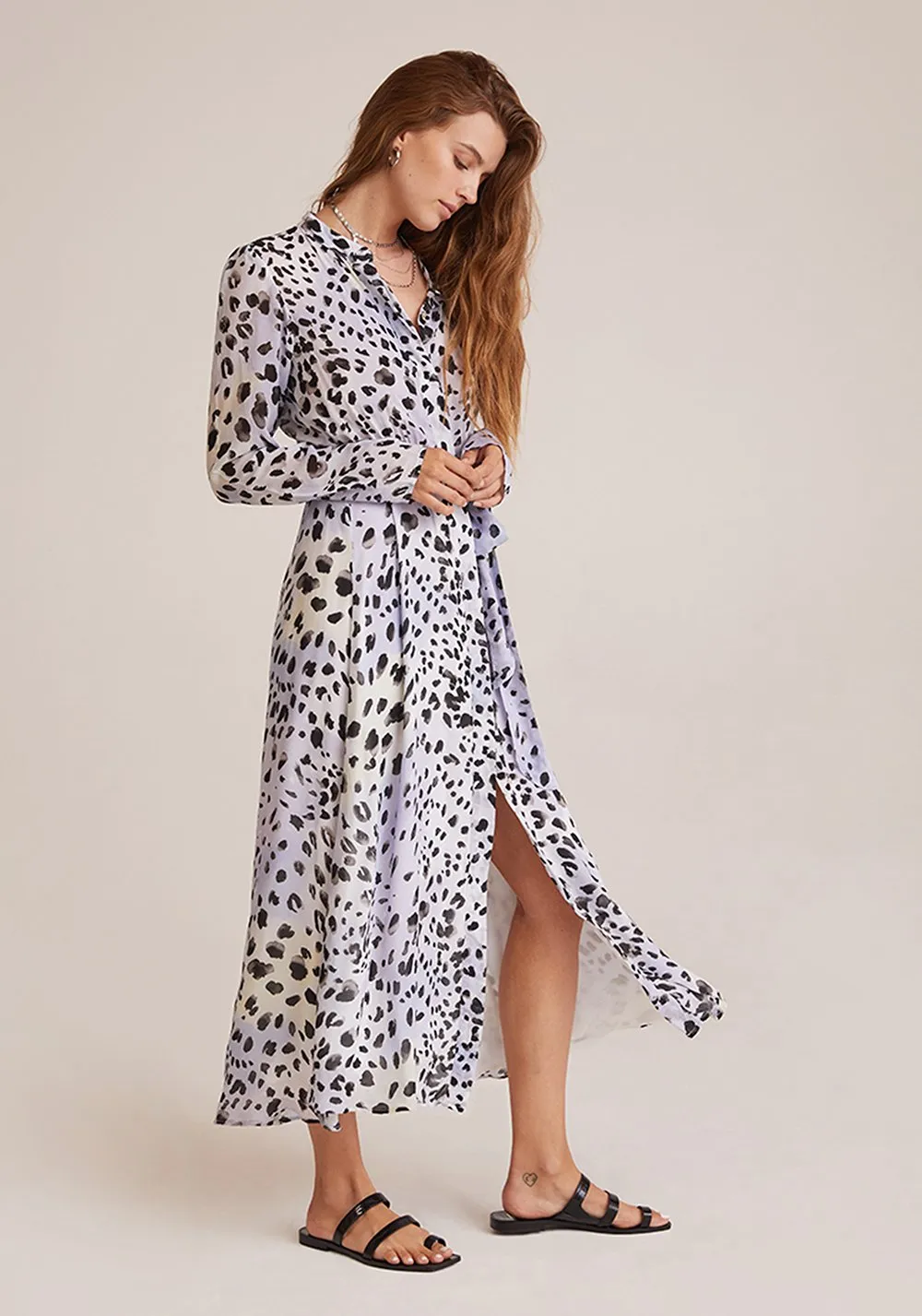 Bella Dahl - Maxi Shirt Dress in Ink Dots