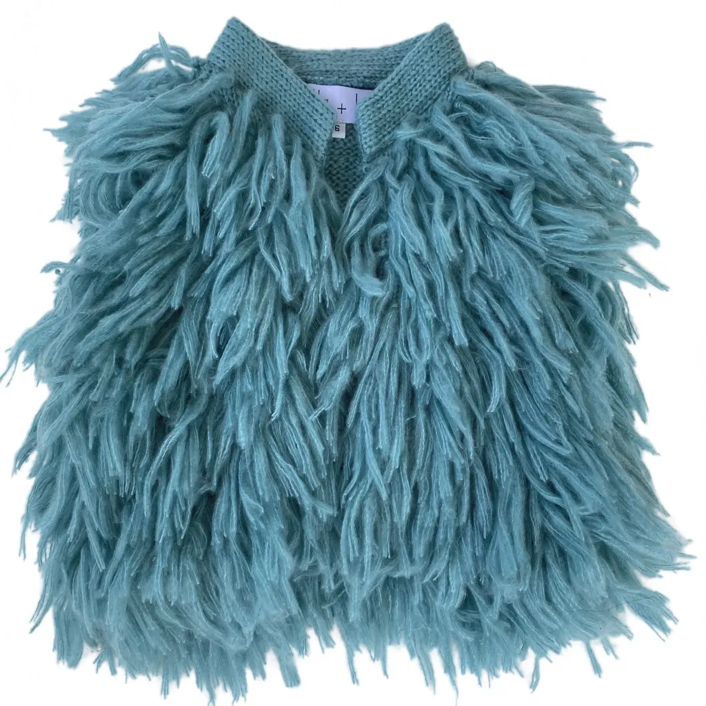 Bella   Lace Shaggy Vest - Size 1-2 Only