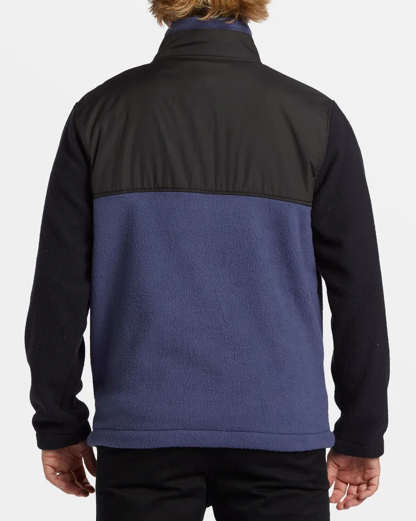 Billabong Boundary Spec 73 Polar Fleece Full Zip Pullover - BLACK