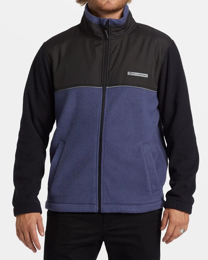 Billabong Boundary Spec 73 Polar Fleece Full Zip Pullover - BLACK