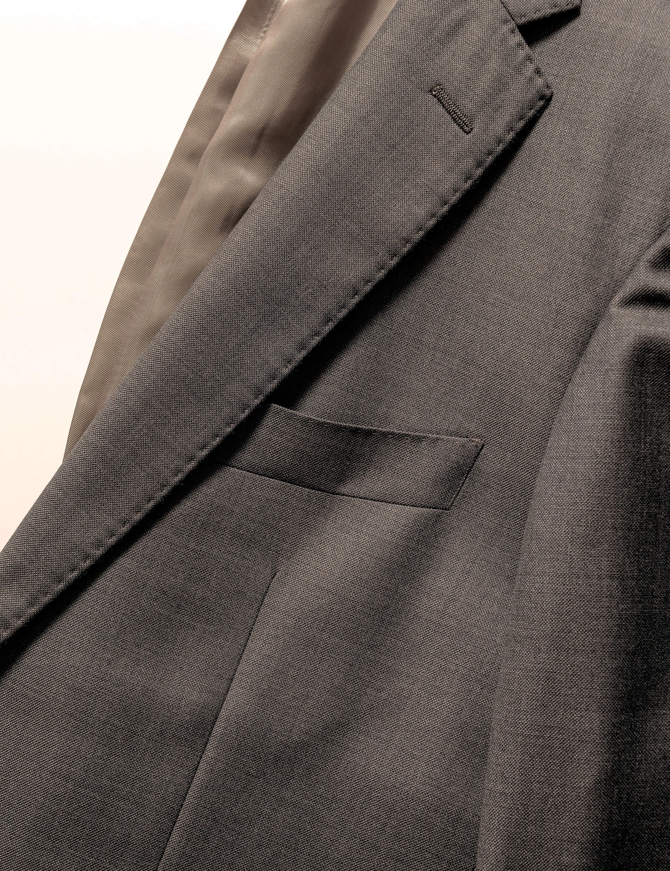 BKT50 Tailored Jacket in Wool Sharkskin - Muted Brown