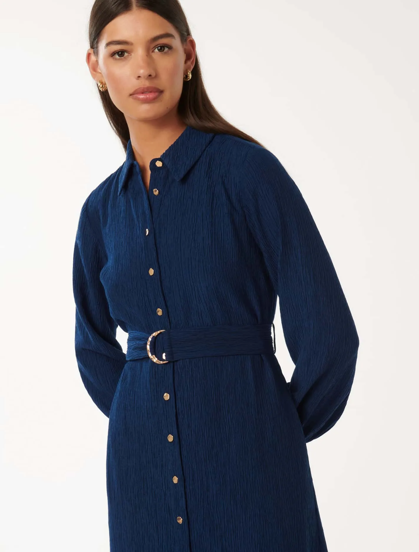 Bobbi Textured Shirt Dress