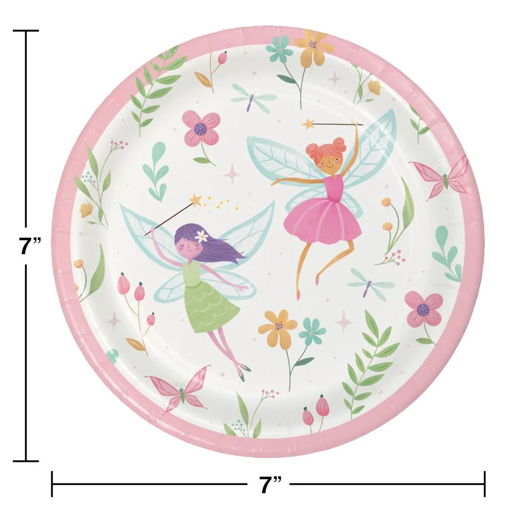 Bulk Fairy Forest Paper Dessert Plates (96 per Case)