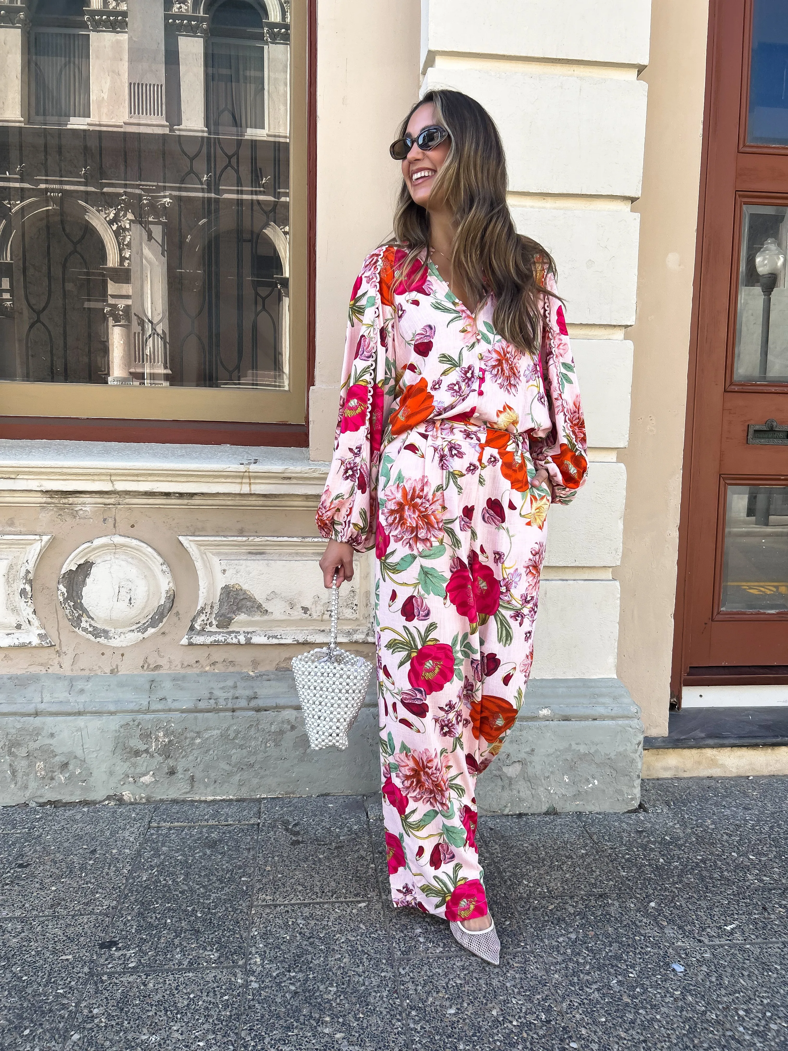 CLAIRE Tailored Pants - Floral