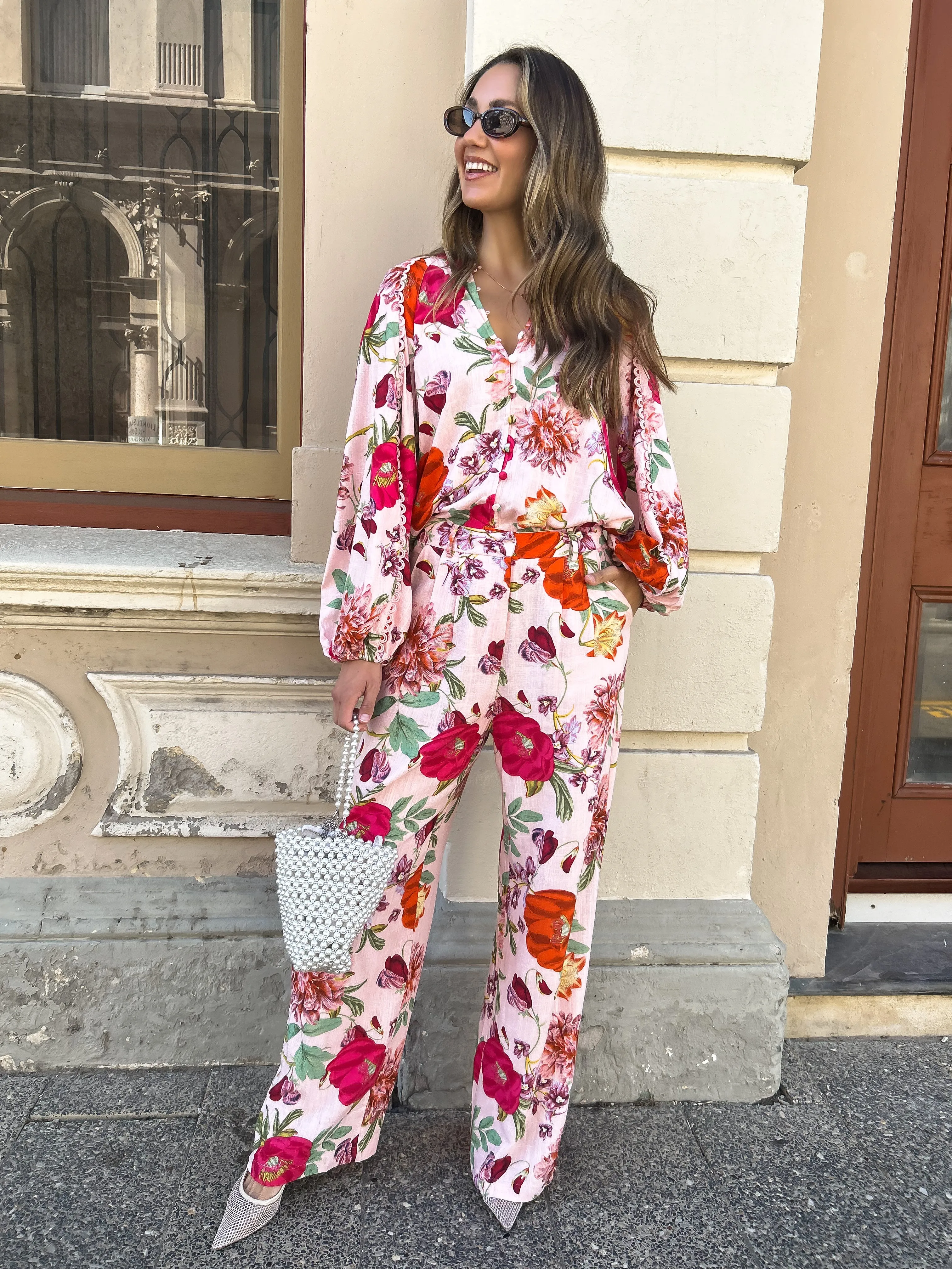 CLAIRE Tailored Pants - Floral