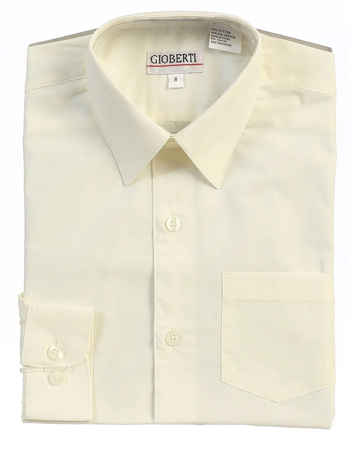 Classic Ivory Boys Dress Shirt