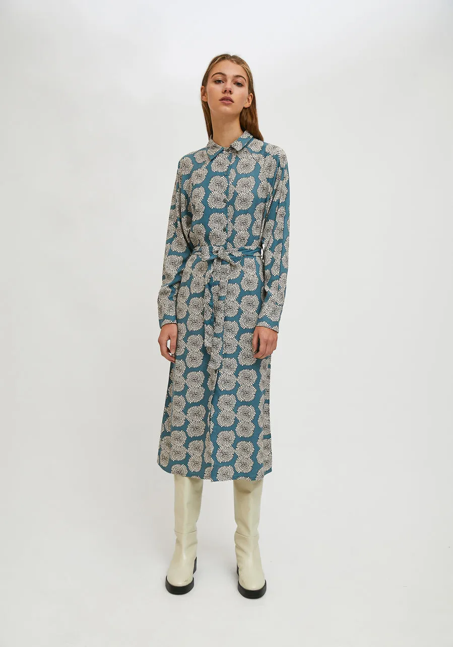 Compania Fantastica Chrysanthemum Midi Shirt Dress