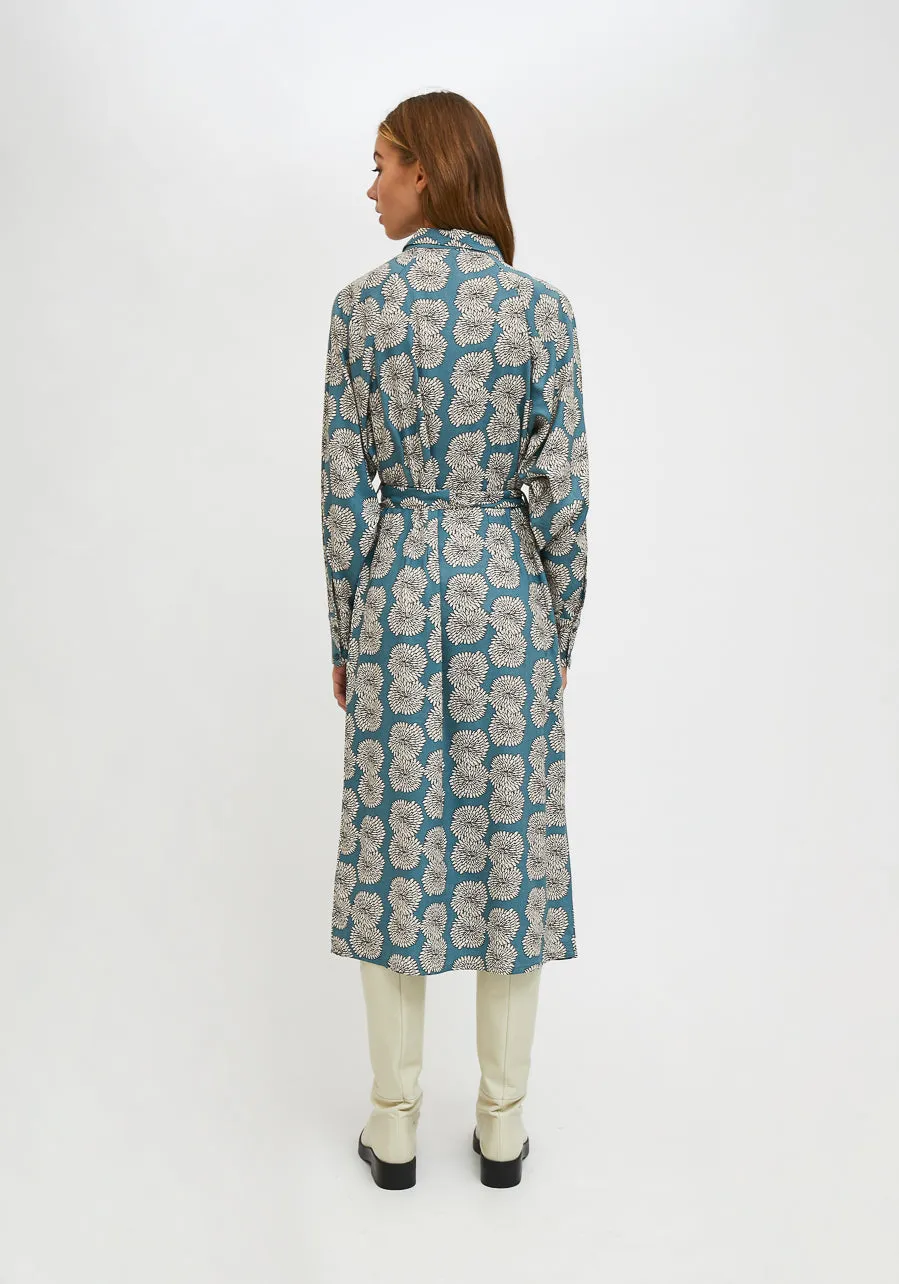 Compania Fantastica Chrysanthemum Midi Shirt Dress