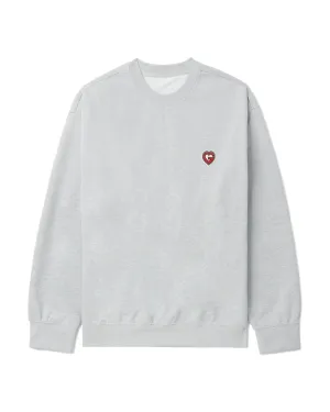 Crew Neck G-heart Patch Sweatshirt