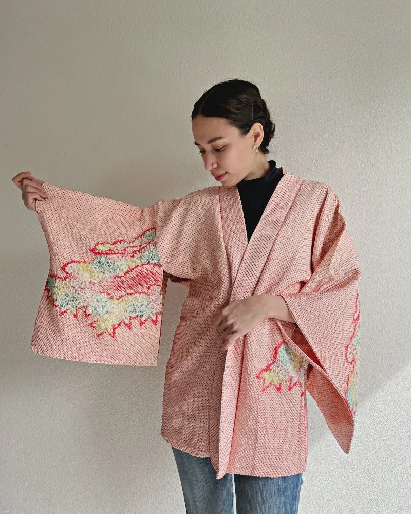 Crystal Maple Leaves Shibori Haori Kimono Jacket