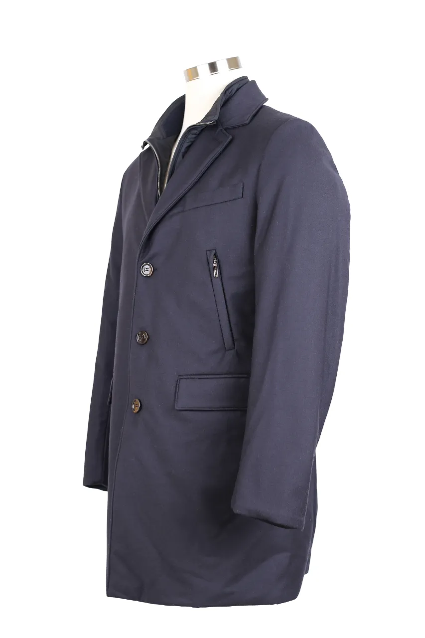 Down Filled Waterproof Dress Coat w/ Removable Bib