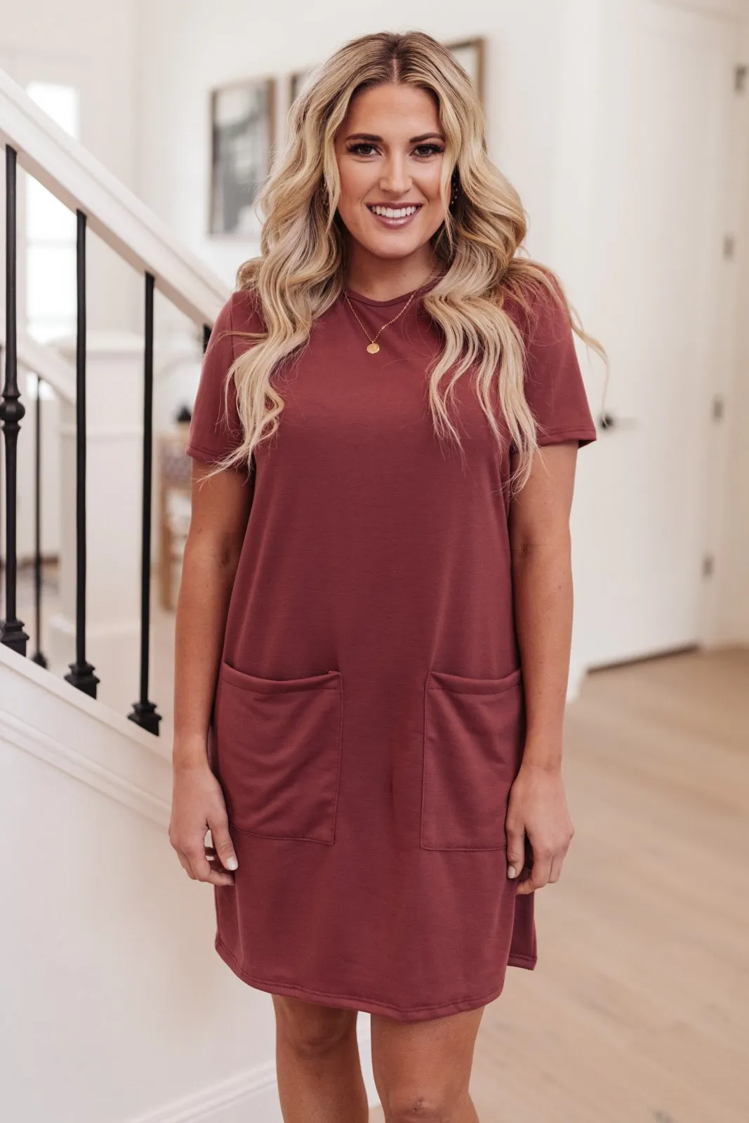 Easy Day Patch Pocket T-Shirt Dress