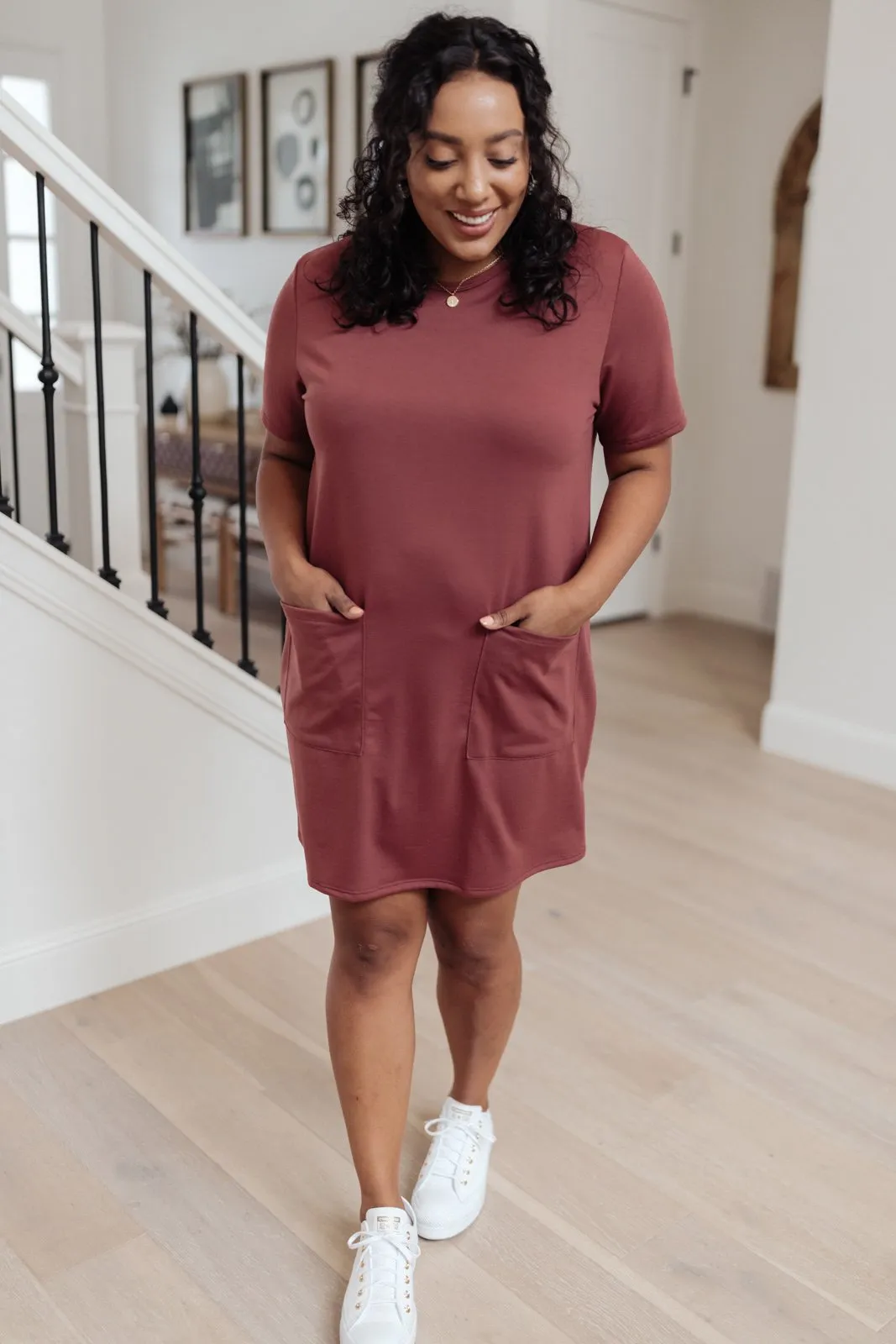 Easy Day Patch Pocket T-Shirt Dress