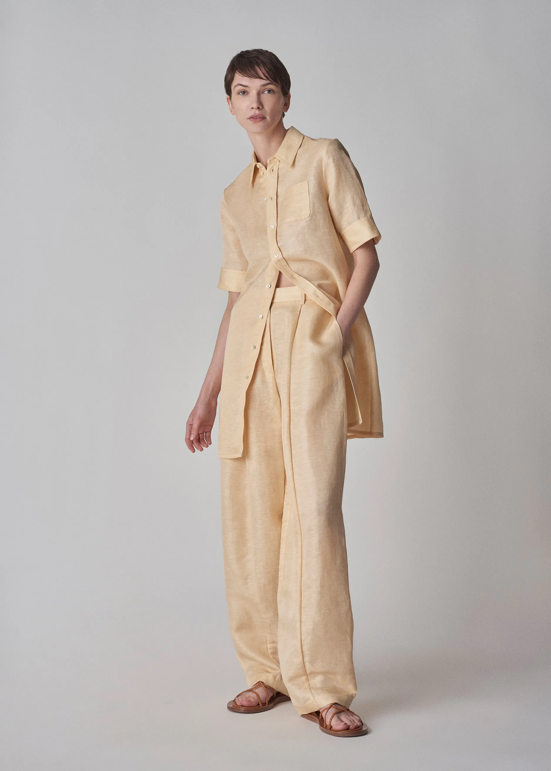 Egg Pant in Organza - Custard