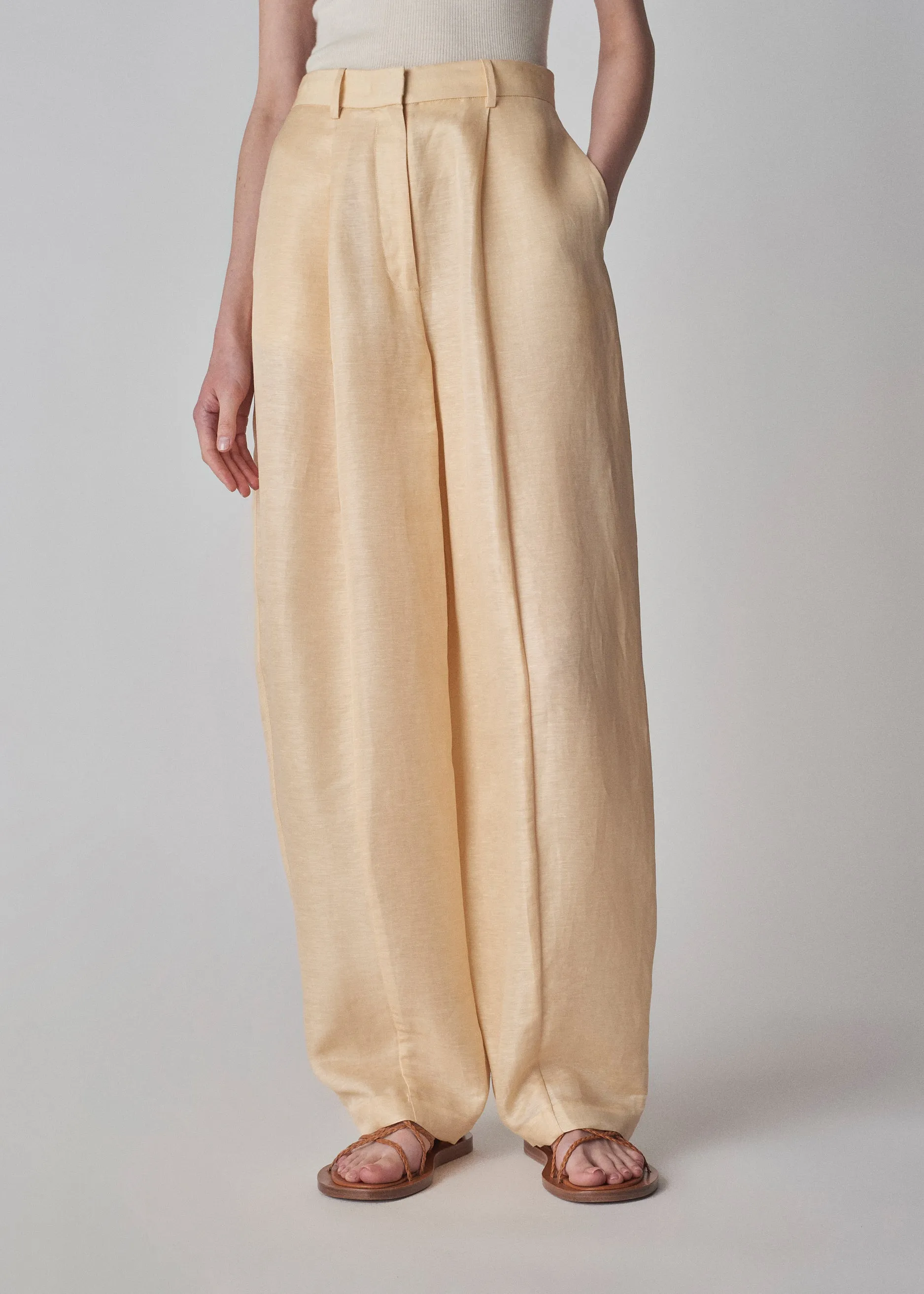 Egg Pant in Organza - Custard