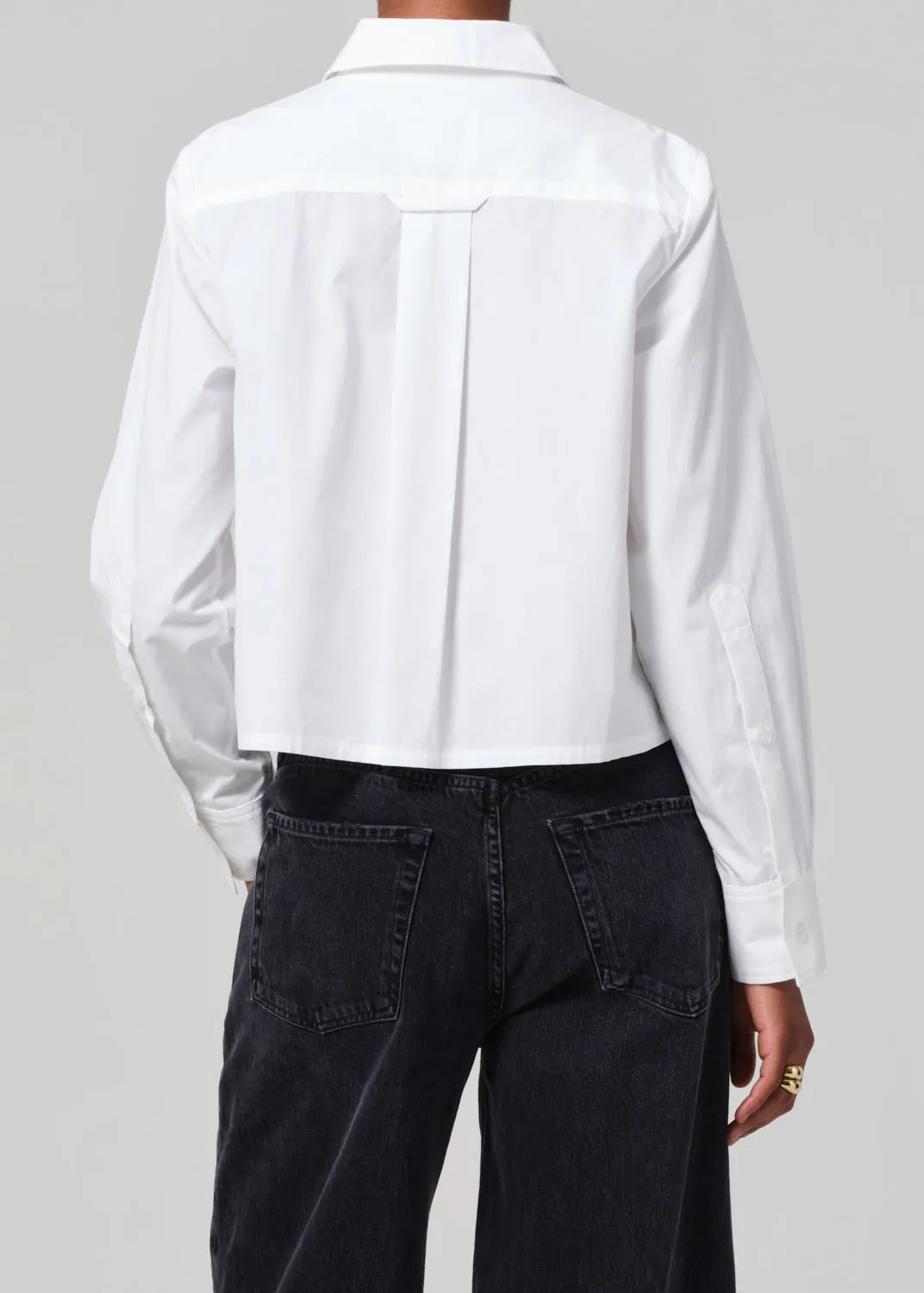 Fino Boxy Cropped Tuxedo in White