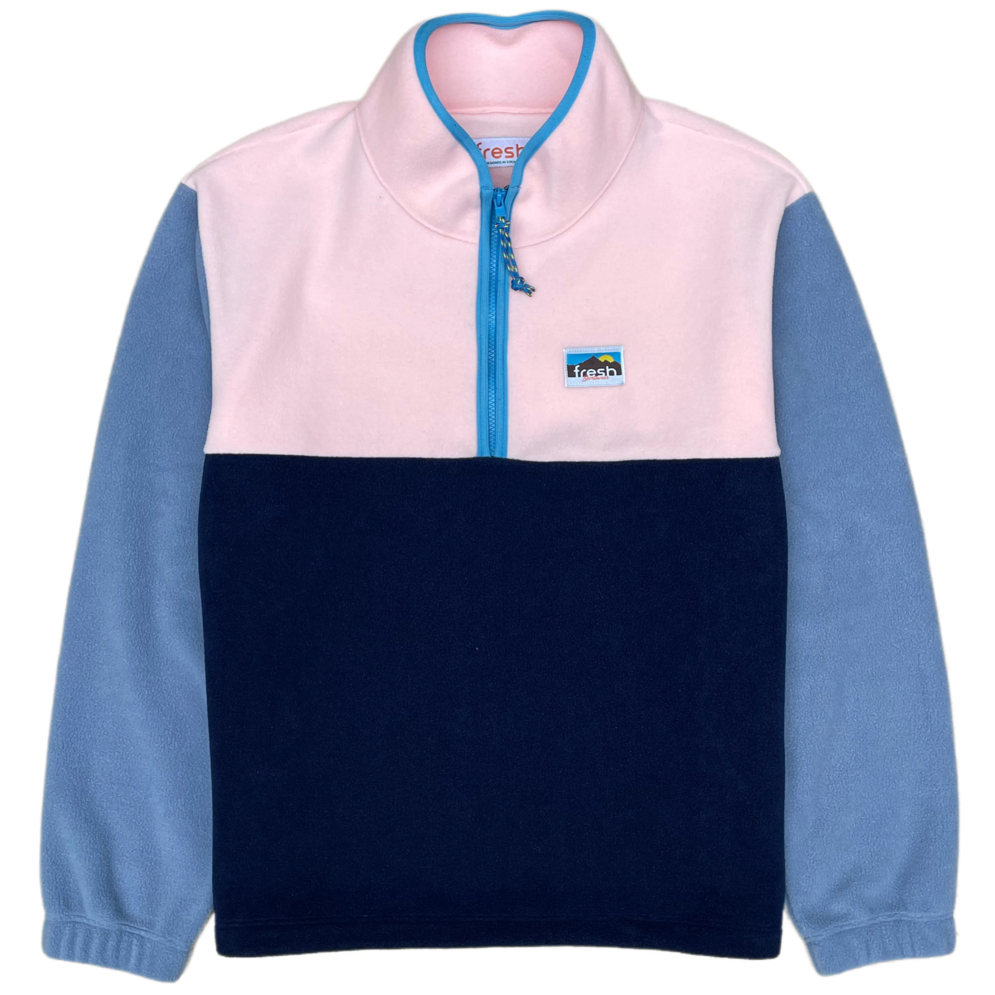 FRESH Lucio Half Zip Fleece Pullover Pink