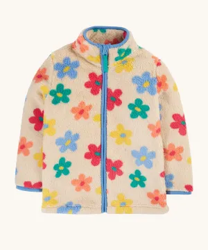 Frugi Zipped Ted Fleece Jacket - Flower Pop