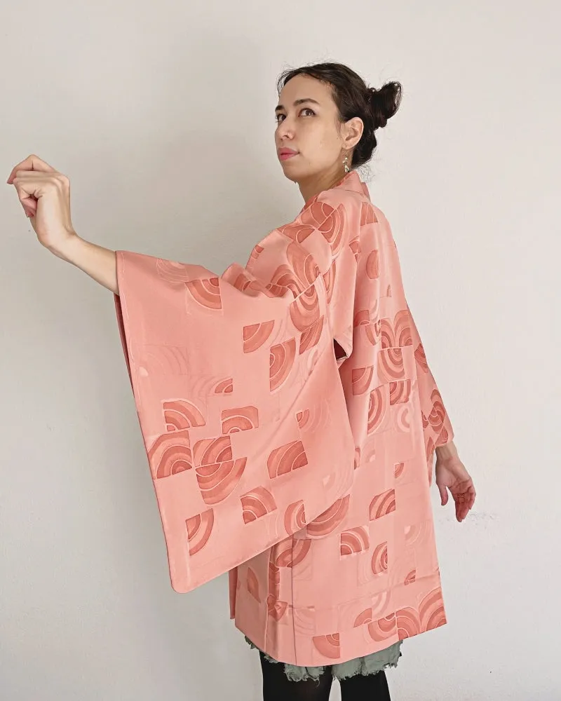 Geometric Half Circle Haori Kimono Jacket