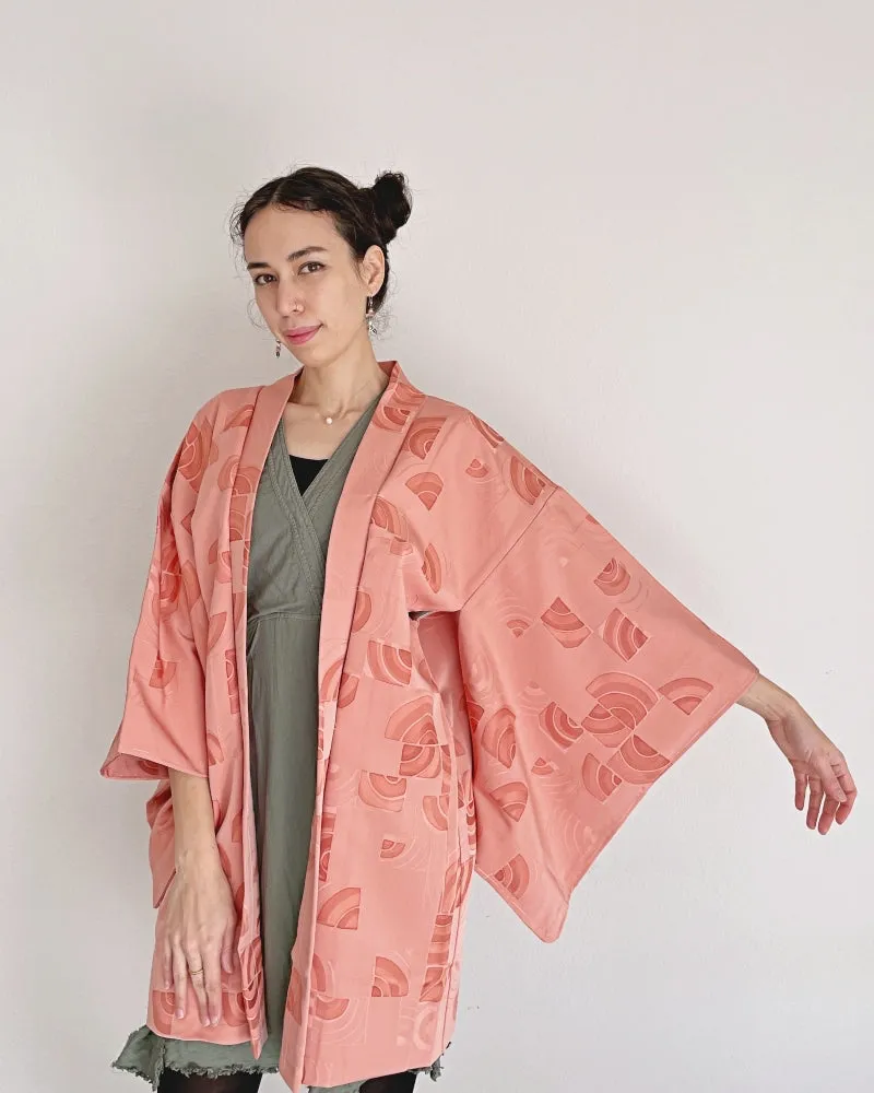 Geometric Half Circle Haori Kimono Jacket