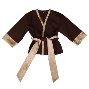 Gold-Kimono Jacket(Brown)