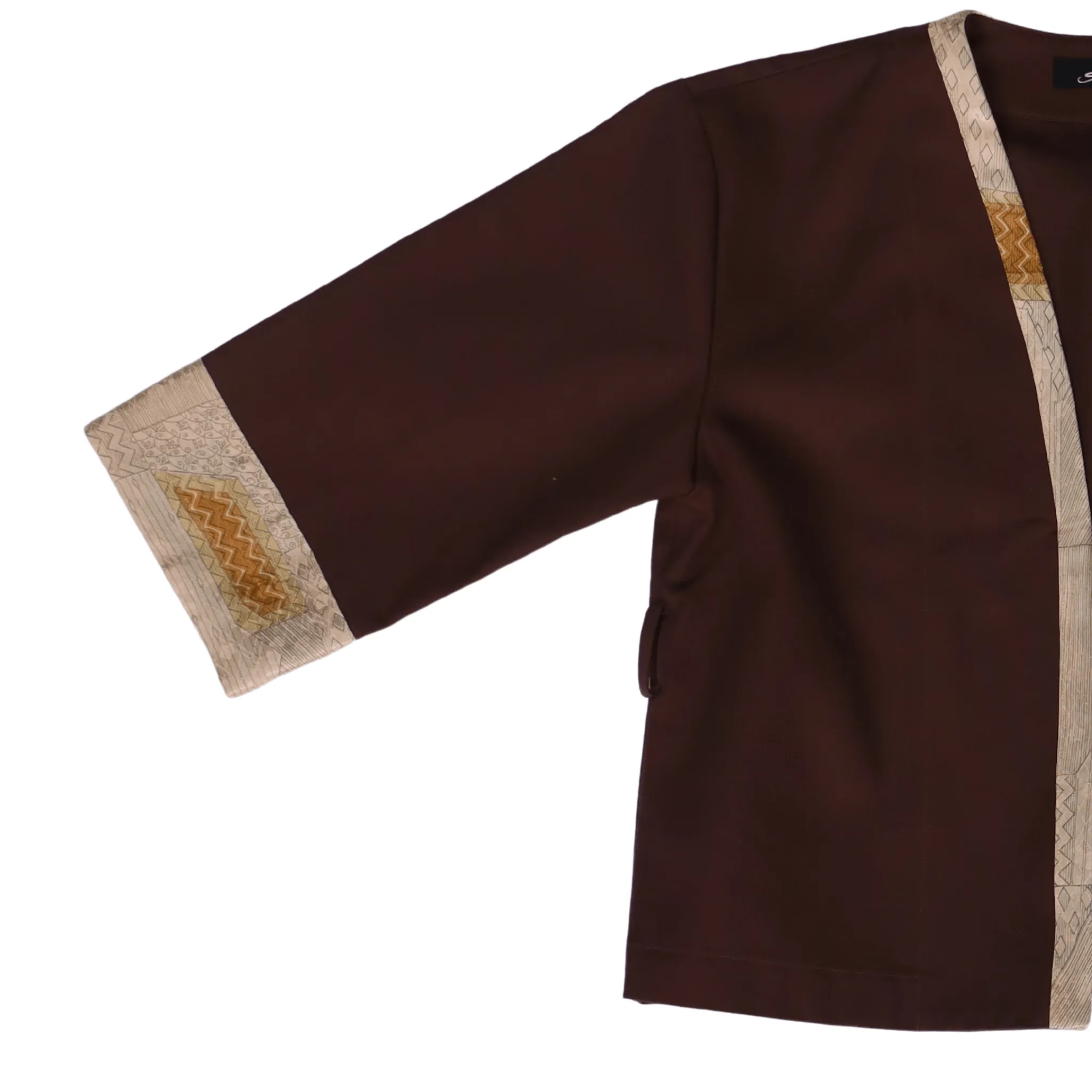 Gold-Kimono Jacket(Brown)