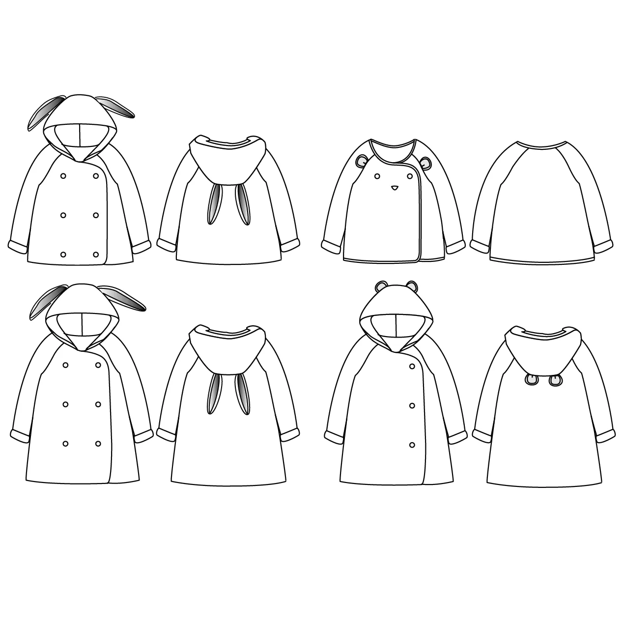 GRAND'OURSE Cardigan - Baby 6M/4Y - Paper sewing pattern