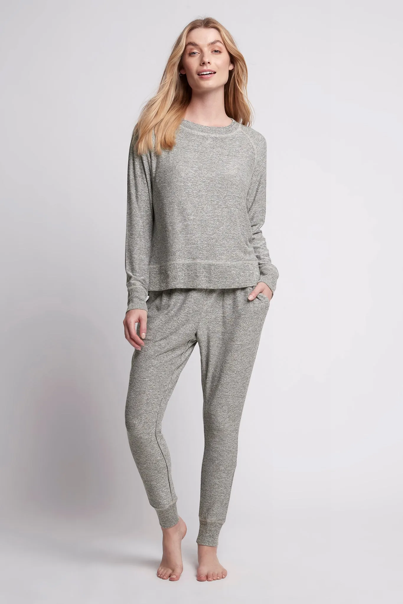 Jordyn Raglan Jumper - Grey Marle