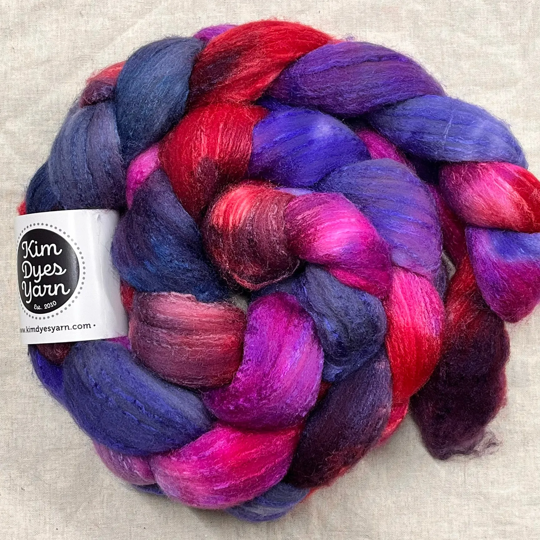 Kim Dyes Yarn Rambouillet/Silk Combed Top