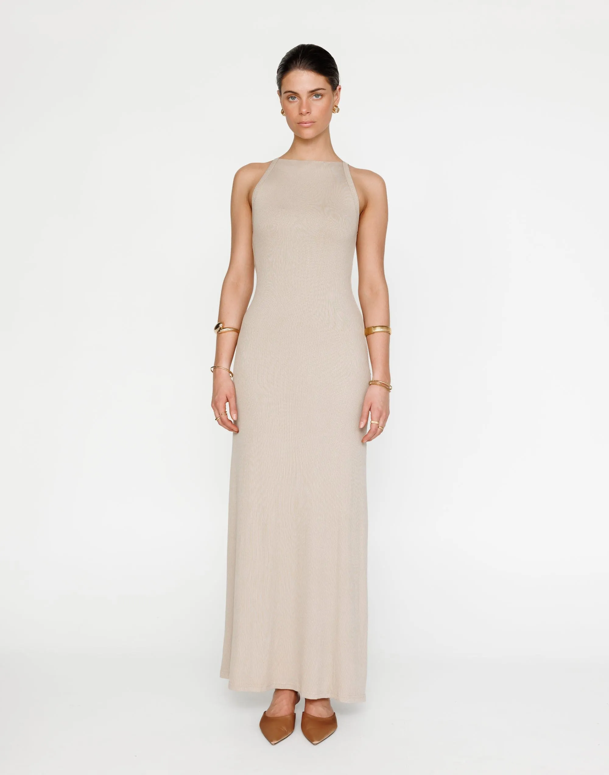 Maizie Maxi Dress (Latte)