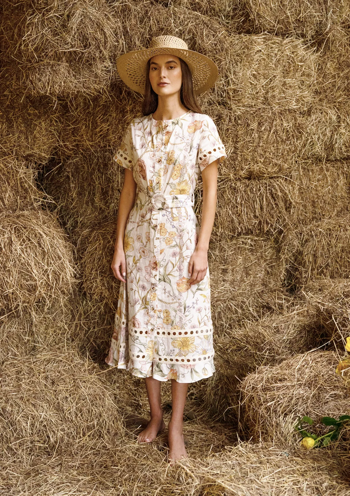 Marigold Linen Dress