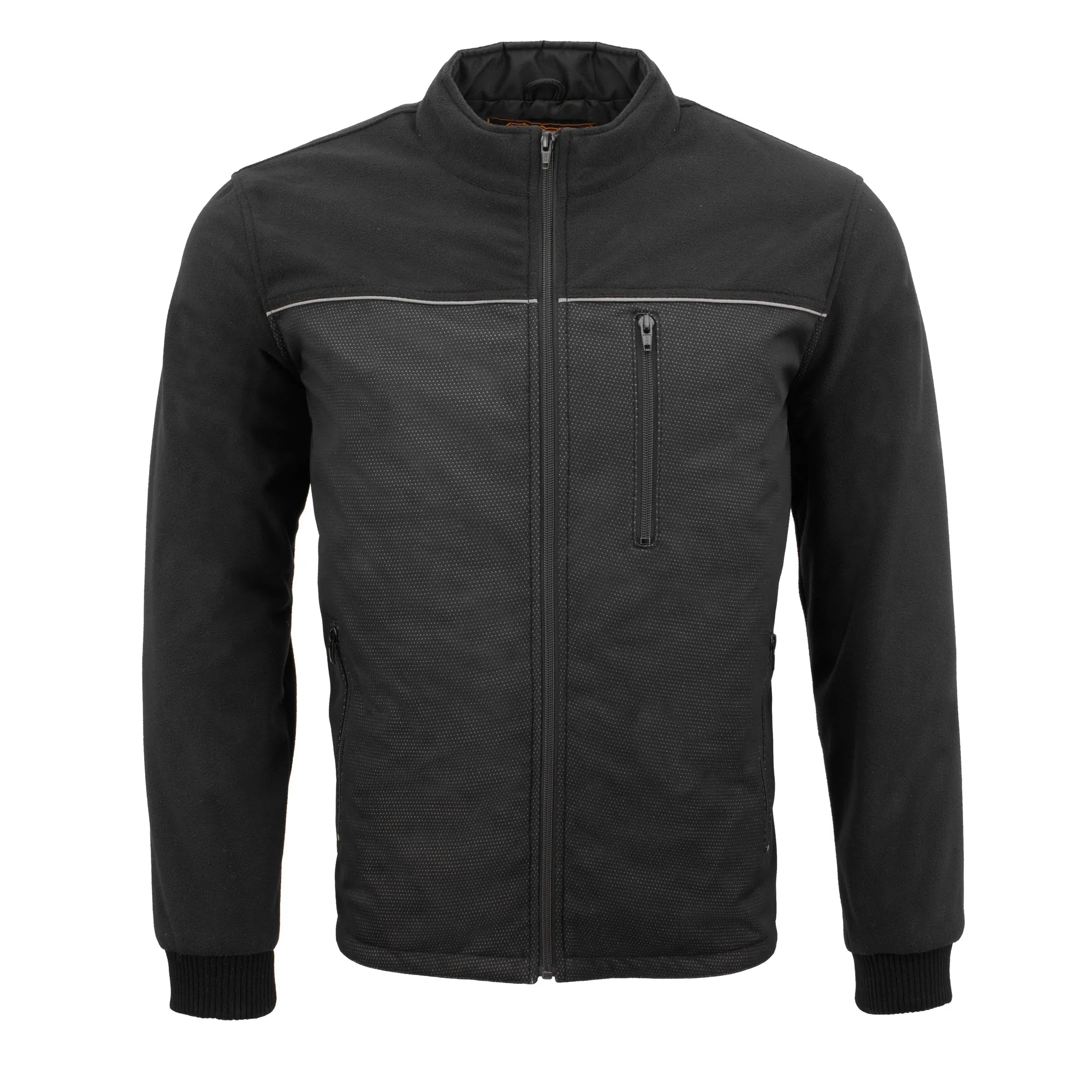 Mens Textile & Fleece Combo jacket w/ Reflective Detailing