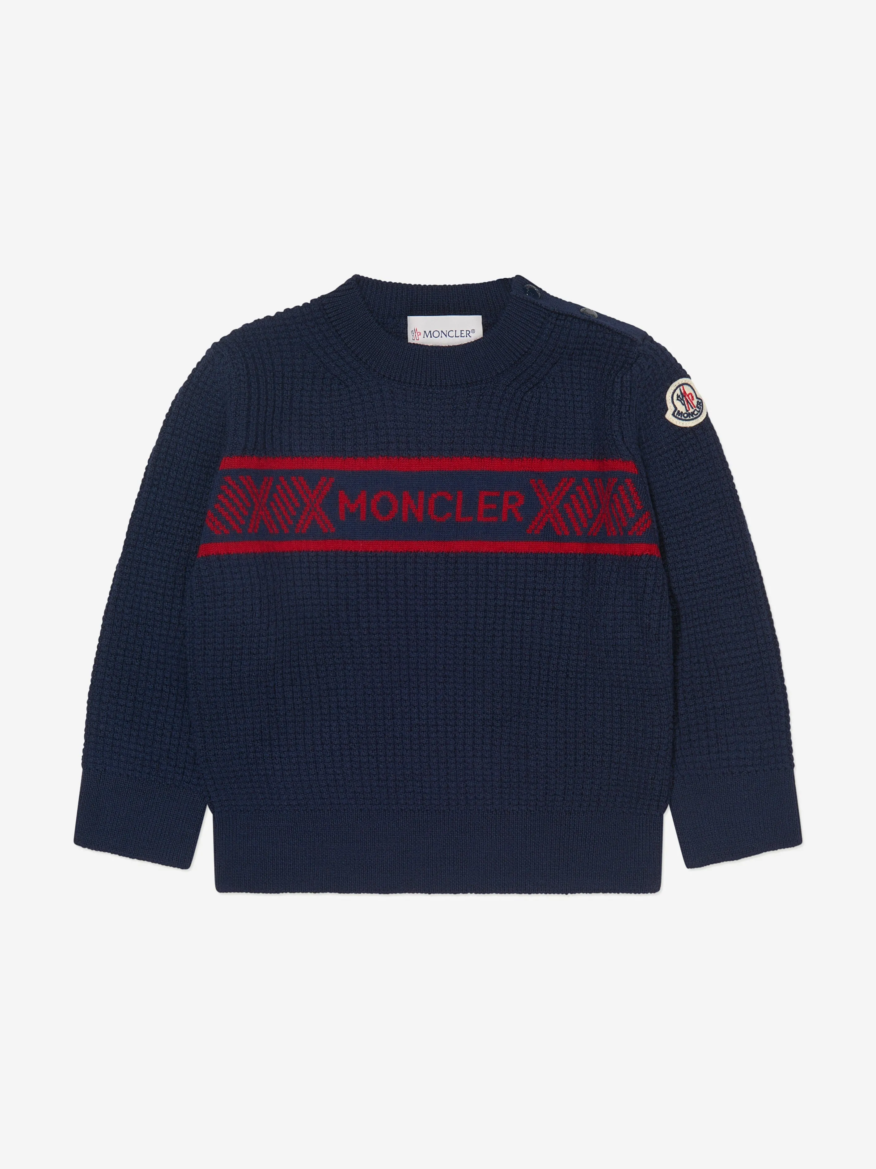 Moncler Enfant Baby Boys Contrast Wool Knitted Jumper