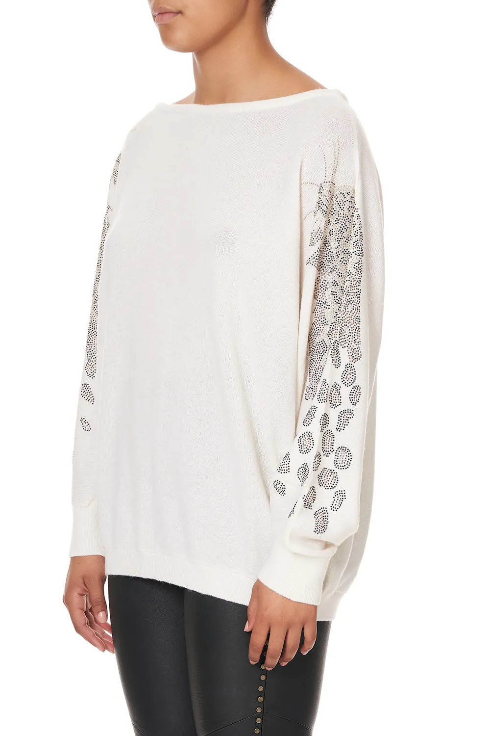 ONE SHOULDER DOLMAN KNIT JUMPER GATES OF GLORY