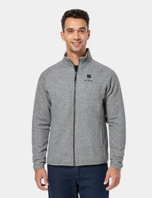 (Open-box) Men's Heated Full-Zip Fleece Jacket - Grey