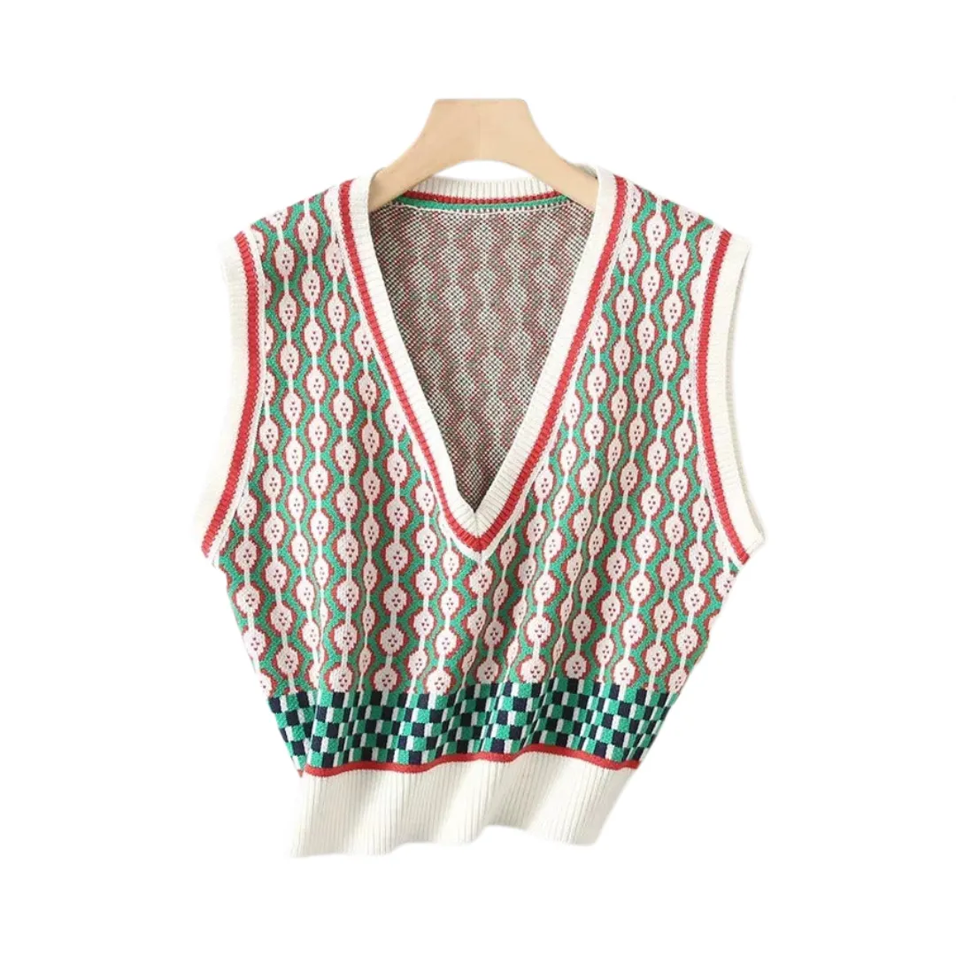 Pre Order:  Casual V-Neck Knitted Vest