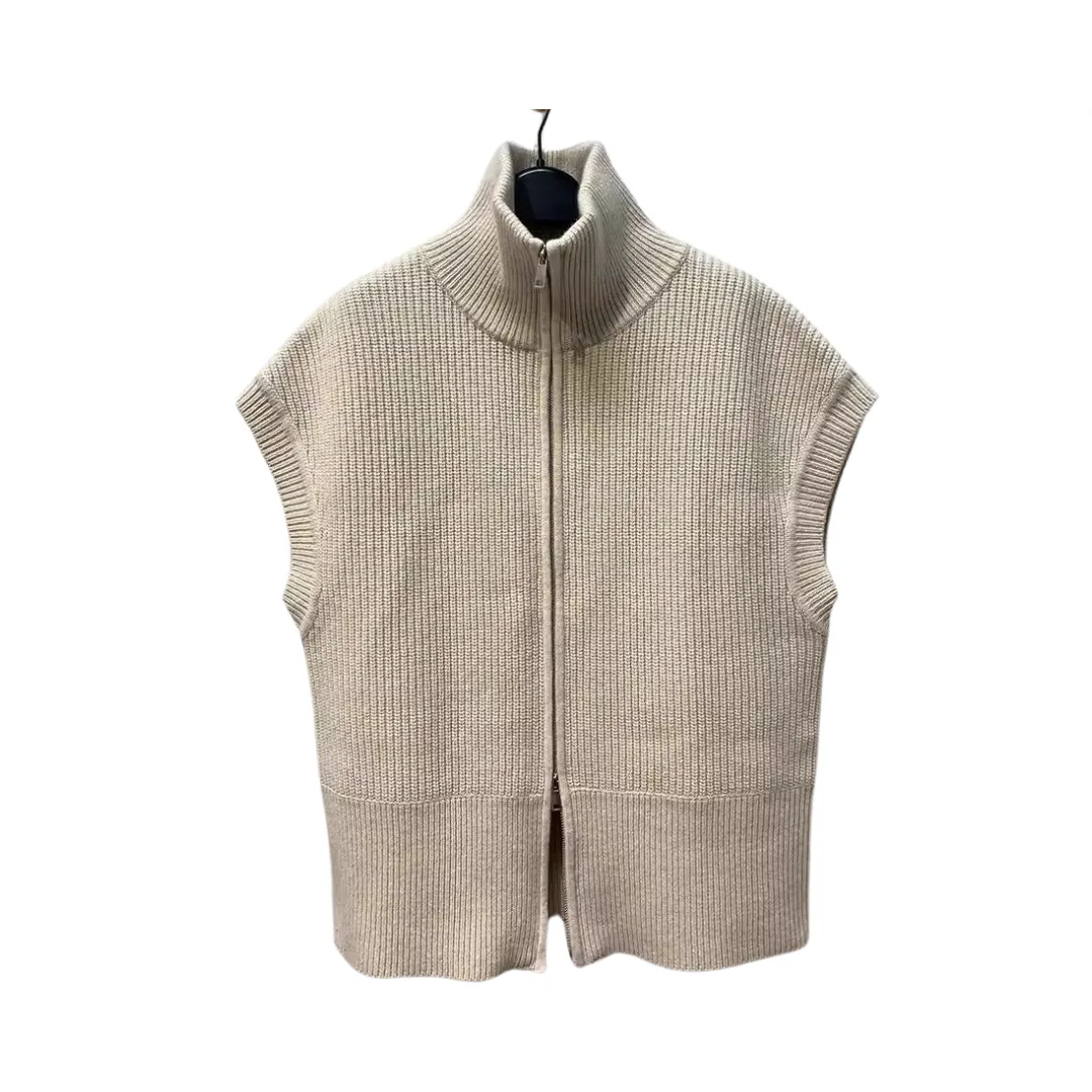 Pre Order:  Loose Fit Zip Knitted Vest