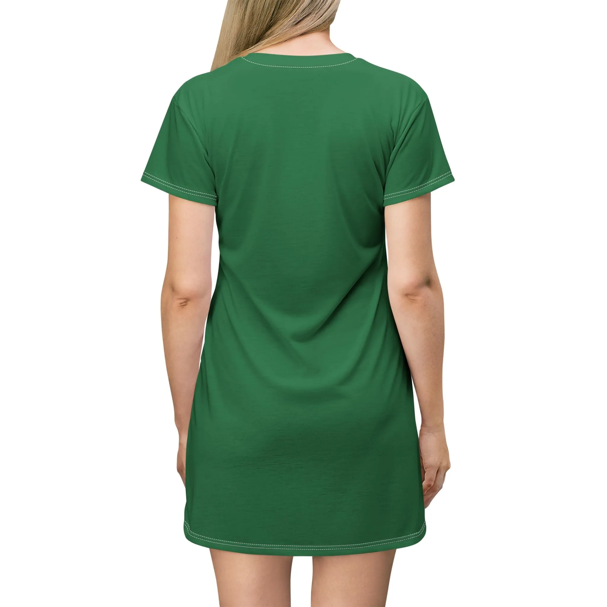 Princess Grace Fun Green T-Shirt Dress - Perfect for Casual Outings and Celebrations!