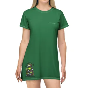 Princess Grace Fun Green T-Shirt Dress - Perfect for Casual Outings and Celebrations!