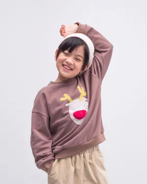 Reindeer Oversized Pullover (Kids & Adults)