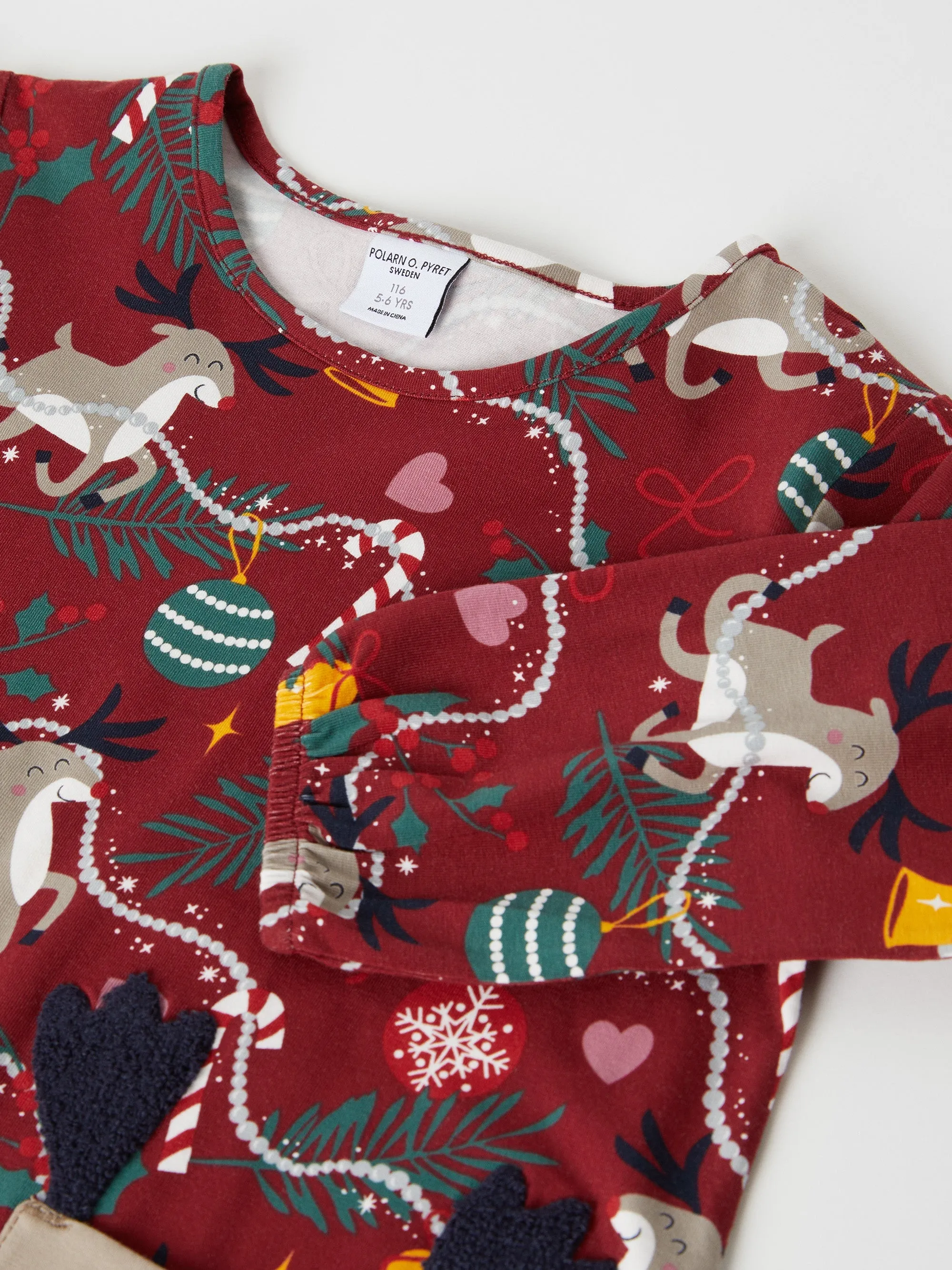 Reindeer Pocket Kids Top