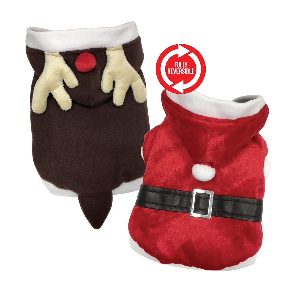 reversible santa reindeer jacket - xs & small size