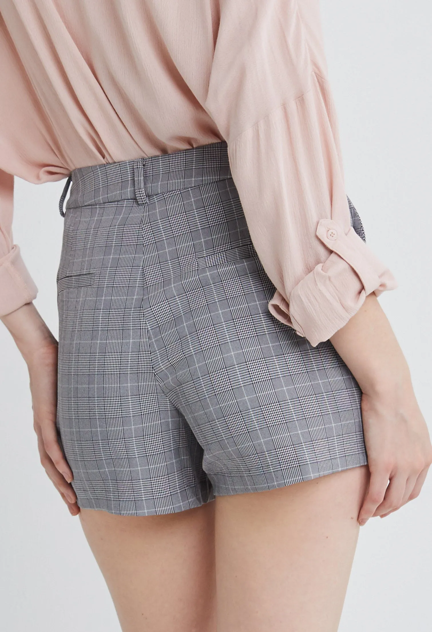 Solid Colour Tailored Shorts