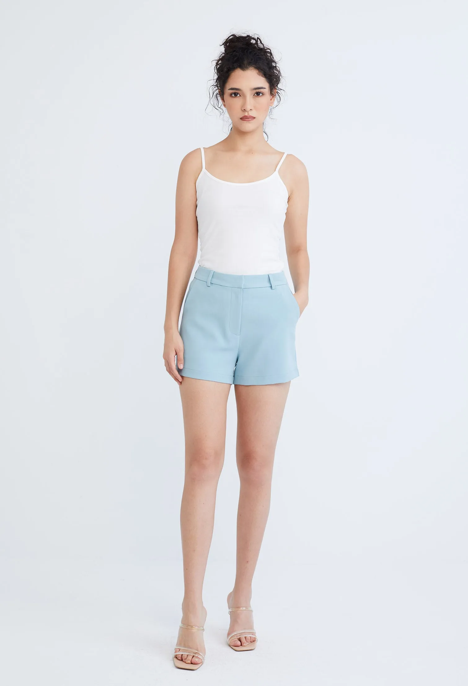 Solid Colour Tailored Shorts