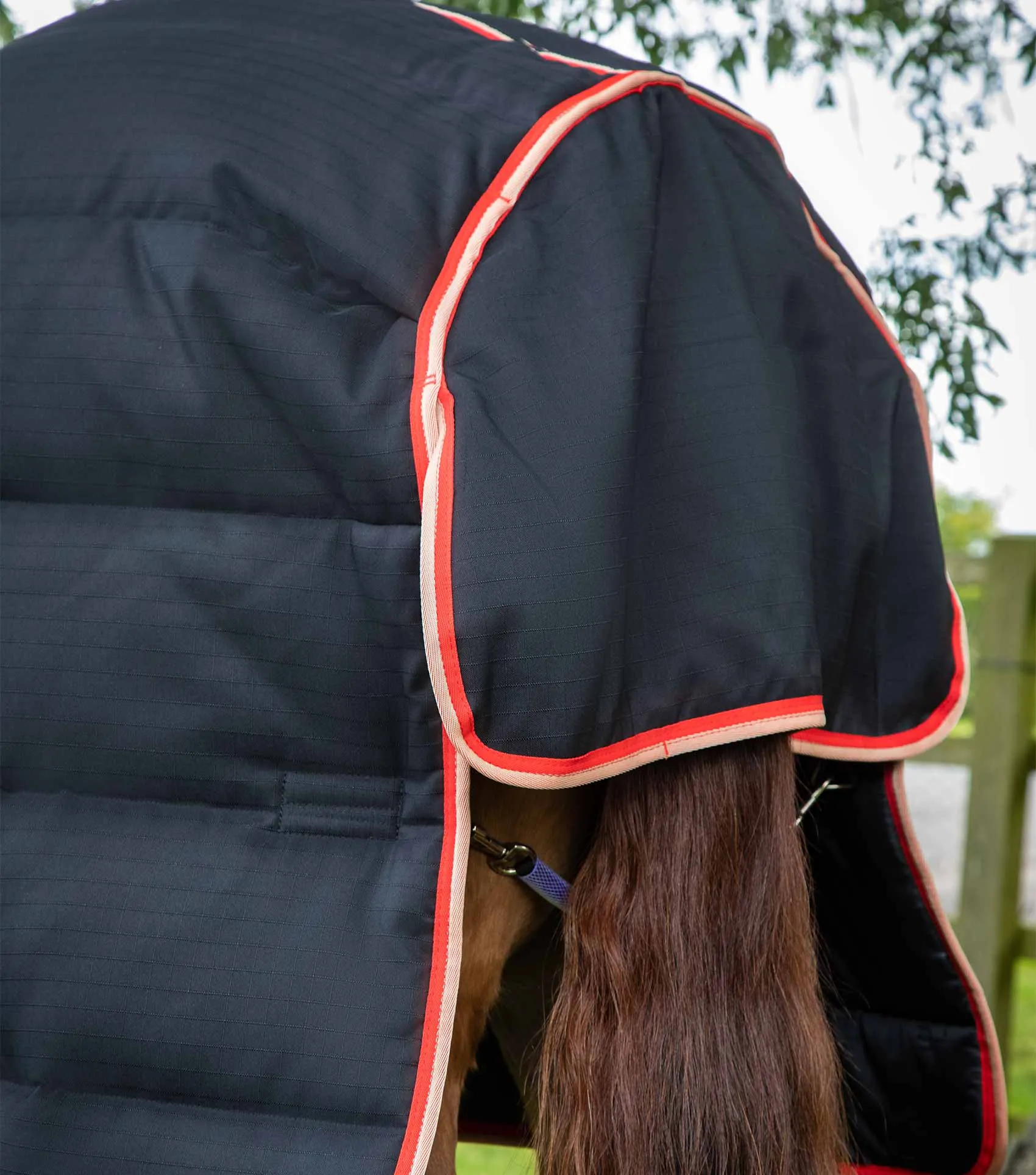 Stable Buster 200g Stable Rug with Neck Cover Black