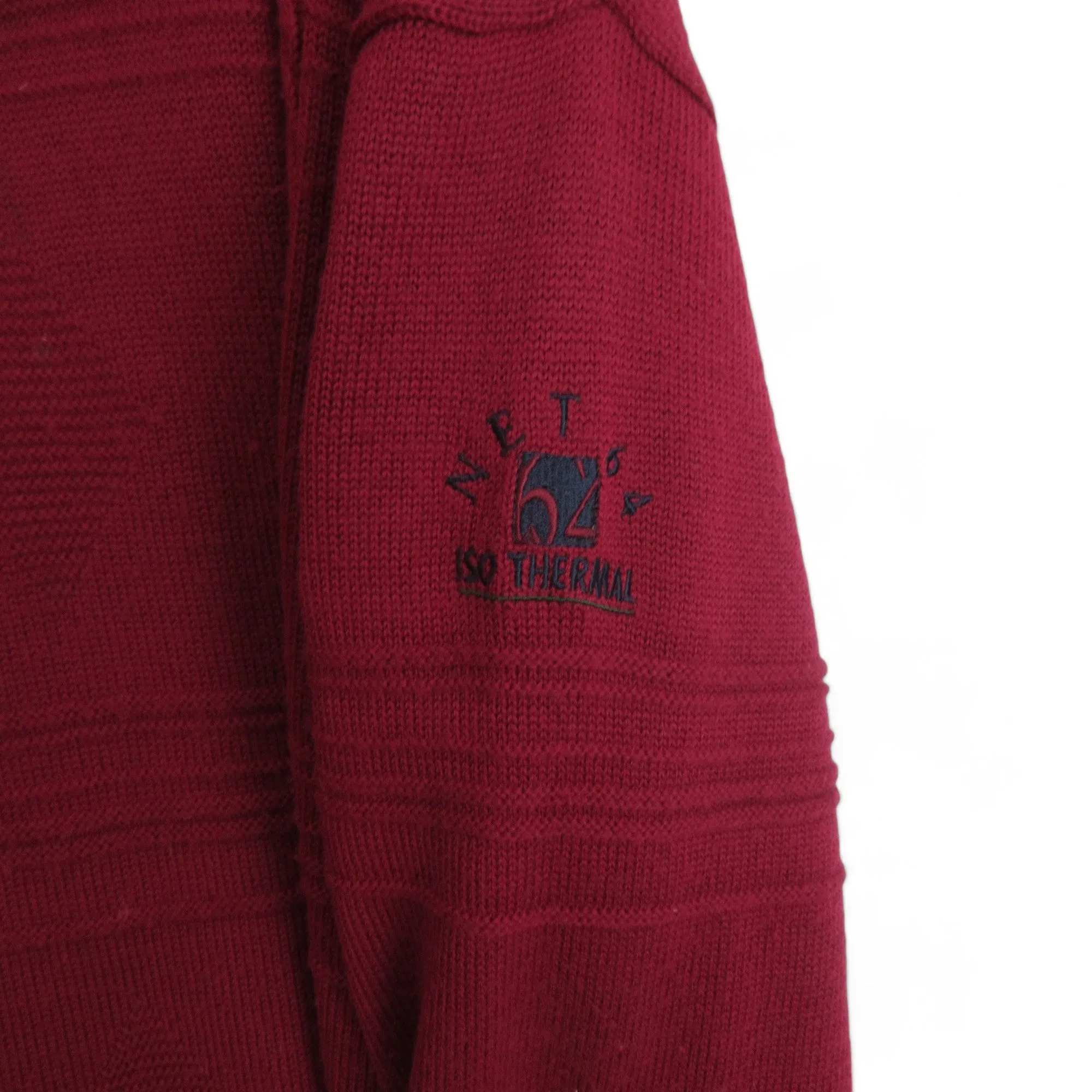 Stylo Net 64 Large Red Thermal Jumper Vintage Menswear | Preloved