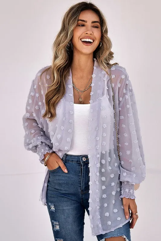 Swiss Dot Sheer Cardigan